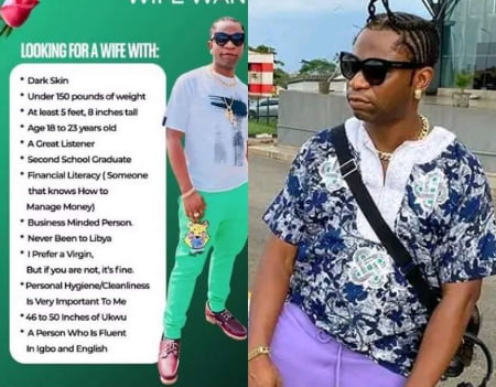“46 To 50 Inches Of Ukwu” – Speed Darlington Reveals the Qualities He Wants In A Wife